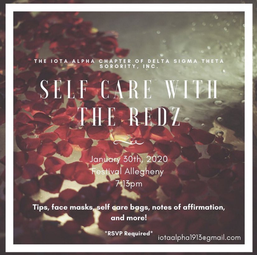 Join us Thursday as we will be having a discussion about self care🥰❗️We will be making face masks, self care bags, writing notes of affirmation, and more! RSVP using the link in our bio ❤️✨