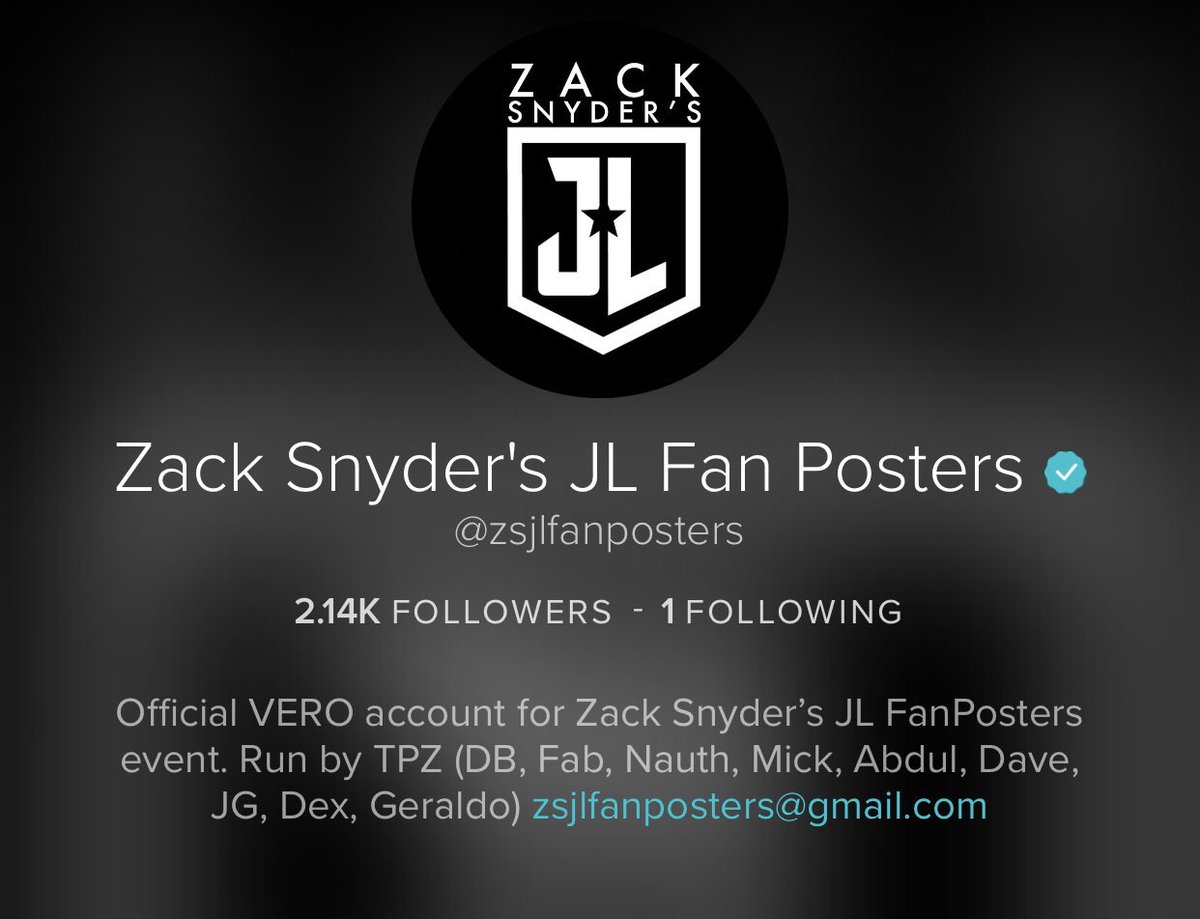 TPZghcortes's tweet photo. And we’ve hit 2.14k followers on Vero! Posters raining in!! So awesome!! Keep em coming!!! And remember to follow @zsjlfanposters here on Twitter and https://t.co/bGYB1SqAsB on Instagram!!!
#ReleaseTheSnyderCut https://t.co/m1zU1erZmV
