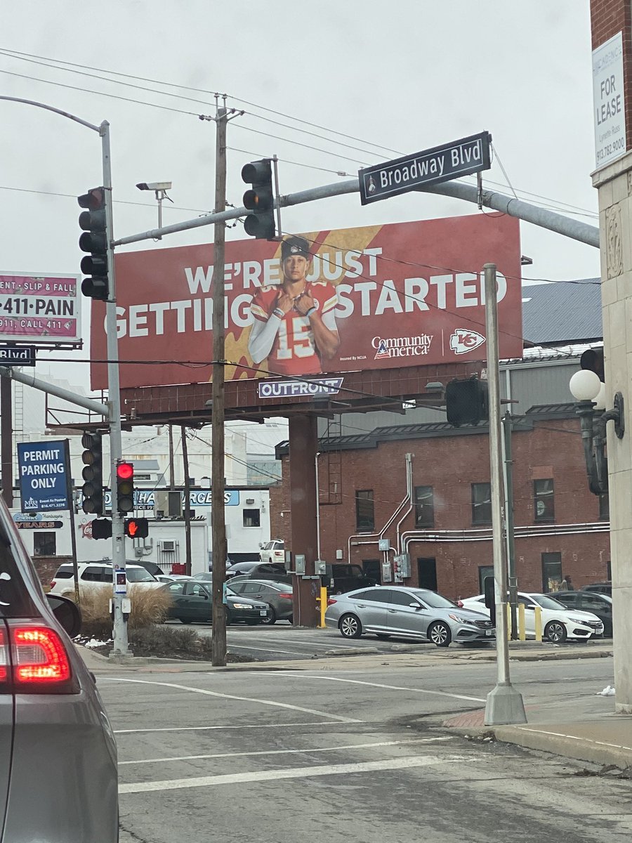 My son saw this sign and said, “Oh my gosh! Look! The Chiefs mascot!” 😂<a href="/PatrickMahomes/">Patrick Mahomes II</a> @brittanylynne8 <a href="/Chiefs/">Kansas City Chiefs</a>