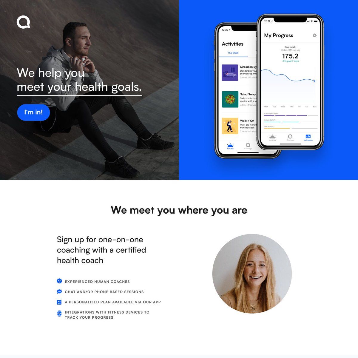 Accepting new applicants for our beta  - $300 for 12 weeks with a health coach to personalize what 'healthier for you'
✅Video or audio call with your coach 2x a month
✅Personalized weekly activities 
✅In-app chat  
🔁Integration with Apple Health