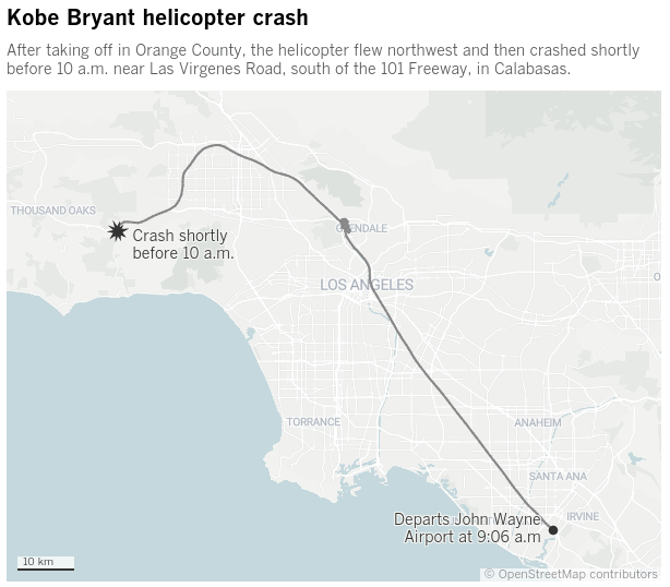 Ben Welsh What We Know So Far About The Path Of Kobebryant S Fatal Flight Follow Latimes For The Latest Ben Welsh What We Know So Far About The Path Of Kobebryant S Fatal Flight Follow Latimes For The Latest