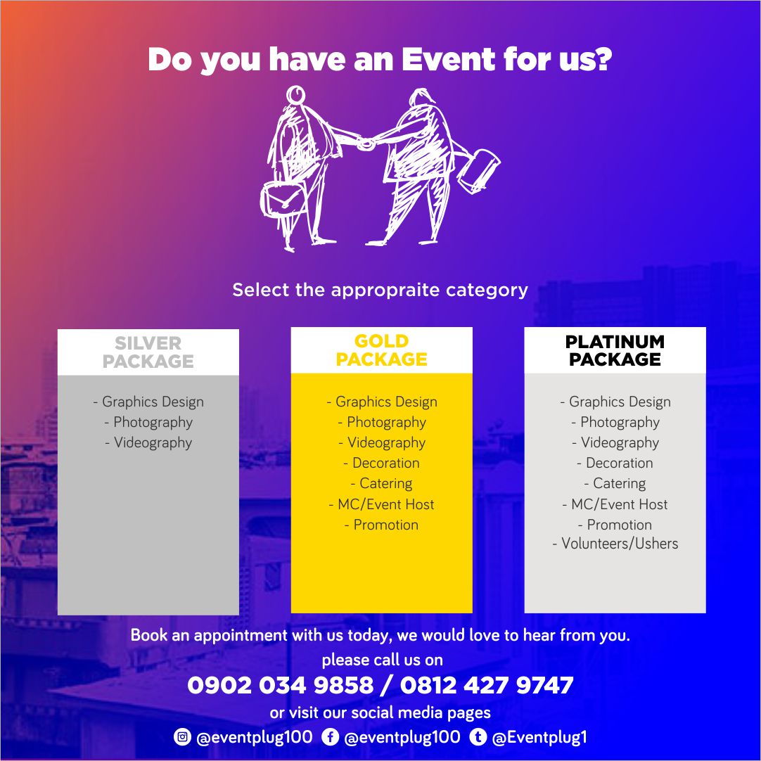Eventplug1's tweet photo. Do you have an event?
Why bother about branding it?, contact us for your event branding.....
Also follow our social media pages for events updates...
let's bring events to you
IG: @eventplug100 Fb: @eventplug100 Twitter: @Eventplug1
#GRAMMYLive #GRAMMYAwards2020 #Burnaboy #event https://t.co/dklfdyI0Ek