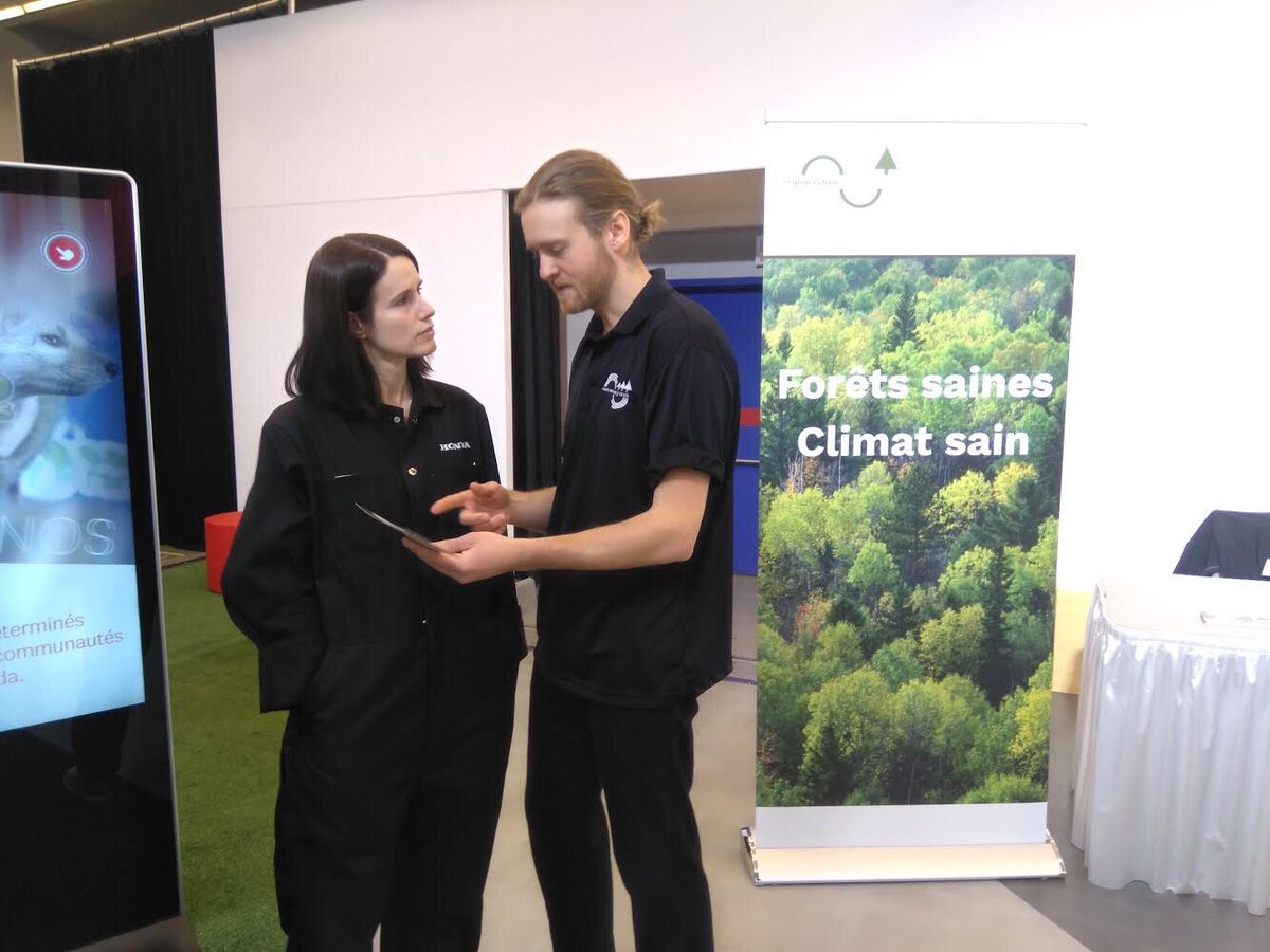 forestscanada's tweet photo. Thanks to @HondaCanada for another fantastic weekend at the #MontrealAutoShow! We had a great time sharing the #OneHondaOneTree campaign with visitors. https://t.co/ADDSjlM1IK