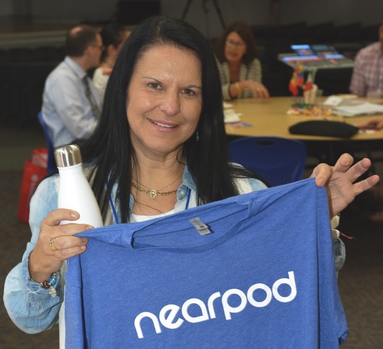 EdcampWLMIA's tweet photo. Nearpod @nearpod supports world language educators! Thank you for your generous donation for a free 3 month subscription for all attendees and neat swag! @EdcampWLMIA https://t.co/w893fAIRUV