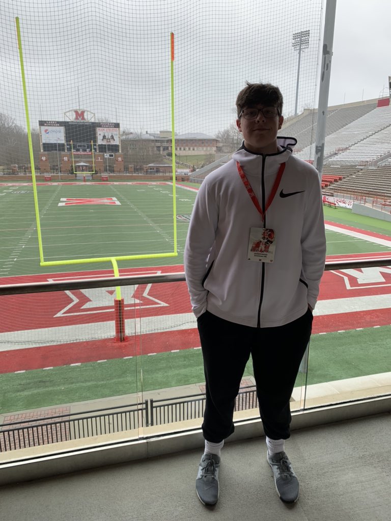 jacksonjhunter's tweet image. Had a great Visit at Miami University! Thank you @CoachBarnett_MU @Martin_Miami_HC for this amazing opportunity!