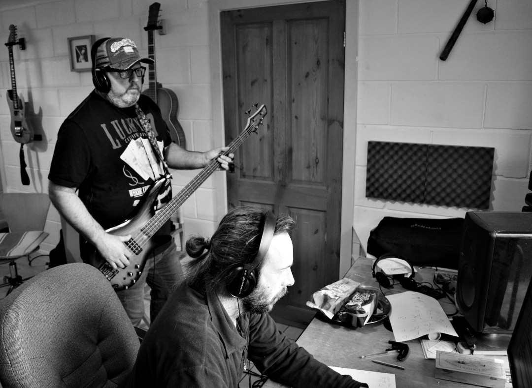 Doug getting the bass down today in the studio. #bass #recording #inthestudio #classicrock #newEP