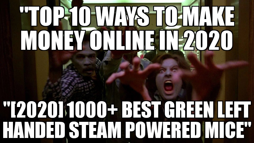 zombies reciting common spammy blog tropes.