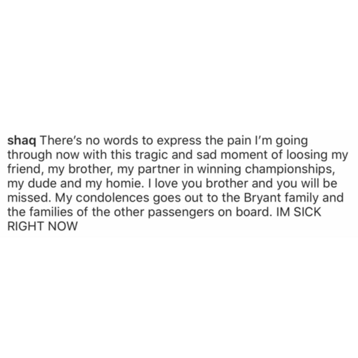 WORLDSTAR's tweet photo. Shaq speaks on the news of #KobeBryant’s passing 🙏 @Shaq #RIPKobeBrant #RIPGiannaBryant https://t.co/lzFfz0ZgCW