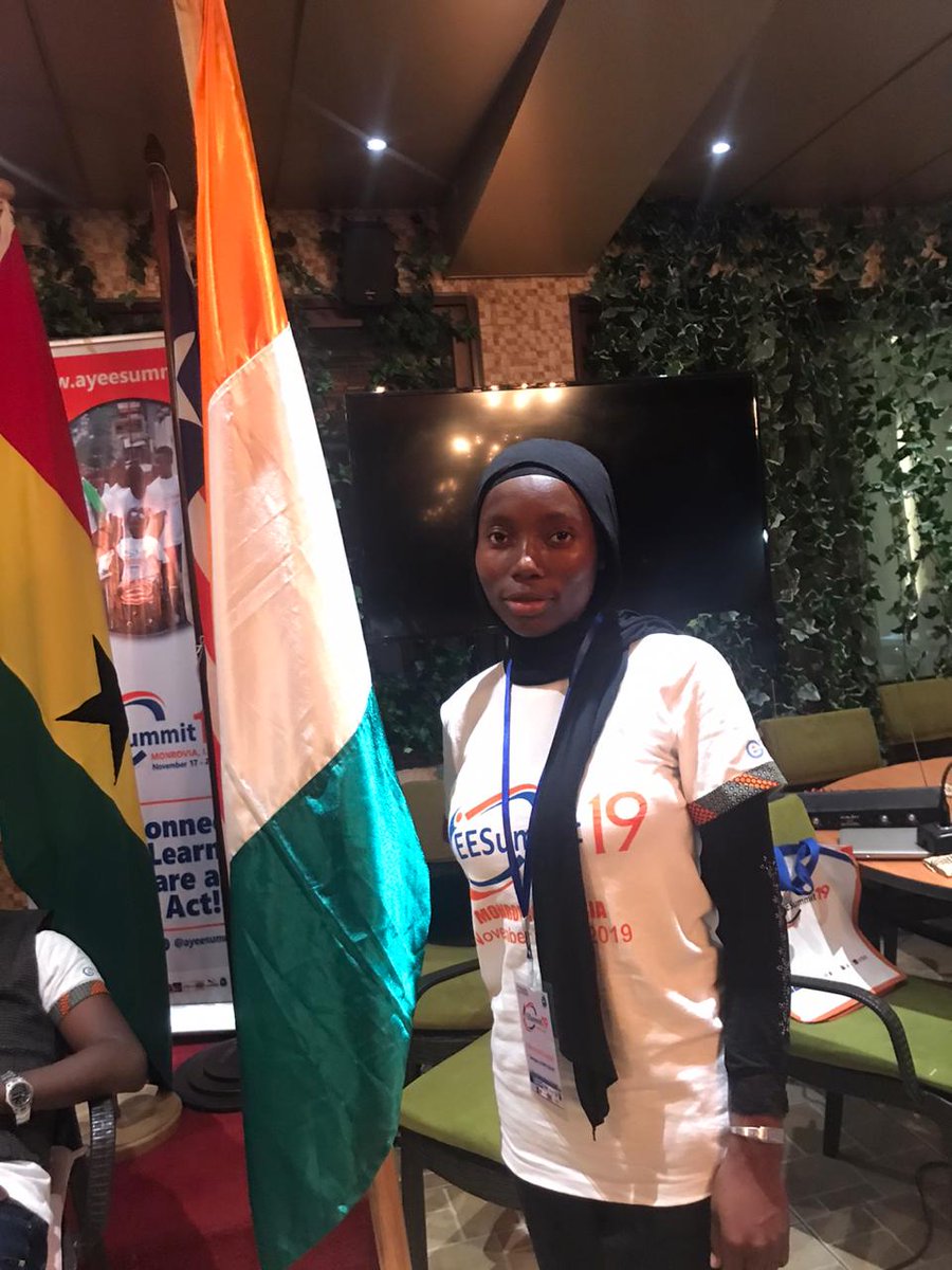 FaidatouO's tweet photo. Few months ago, I was selected to represent my country CÔTE D'IVOIRE (Ivory coast)at Annual Youth Education and Empowerment Summit (AYEES) in Liberia. It was an event with full experiences. https://t.co/LbBqGnQKnh