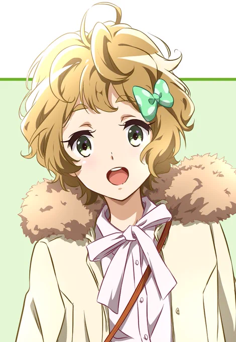 今日のお絵描き。ガールズデートコーデ、サファイア川島さん_φ(‾∇‾* )少し大人っぽくお洒落しても、コンバスくんのポシェットとかしてきそう(*'ω`*)可愛い 