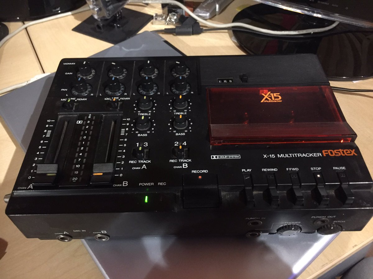 When the track count is racking up I remind myself where I started off...... #fostexx15 #recording #musicproduction