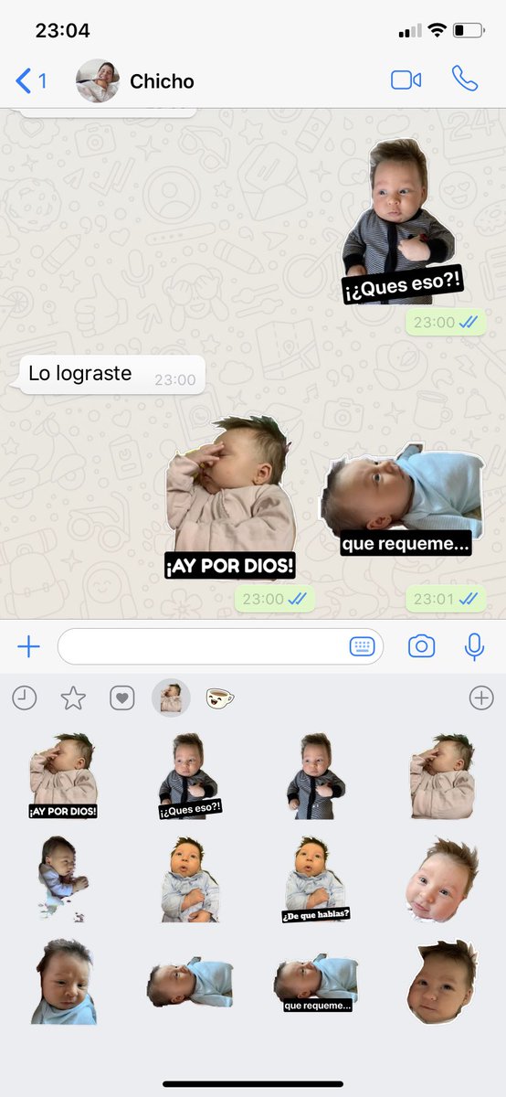 ericson_ds's tweet image. Ya me hice mi sticker pack de mi hija... esto de ser padre está genial.