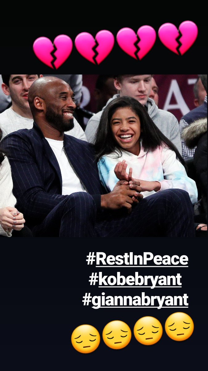 Nence87's tweet photo. Rest in Peace 😔😔😔😔 my deepest condolences to Family Bryant #KobeBryant #giannabryant https://t.co/Seh0IHMKsJ