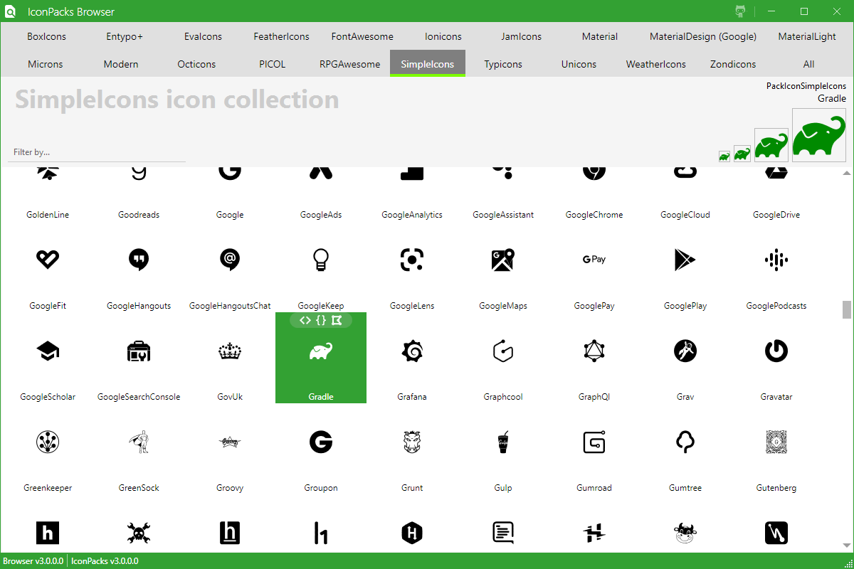 punker76's tweet photo. I'm happy to say that #IconPacks v3.2.0 is out now with an awesome new logo created by @templarian 🙏❤️🎉🤘🥳 It also includes updated @MaterialIcons and #SimpleIcons https://t.co/joFQhWN1Nd #MahApps #OSS #WPF #UWP #MVPBuzz https://t.co/JnSVU4BDVb