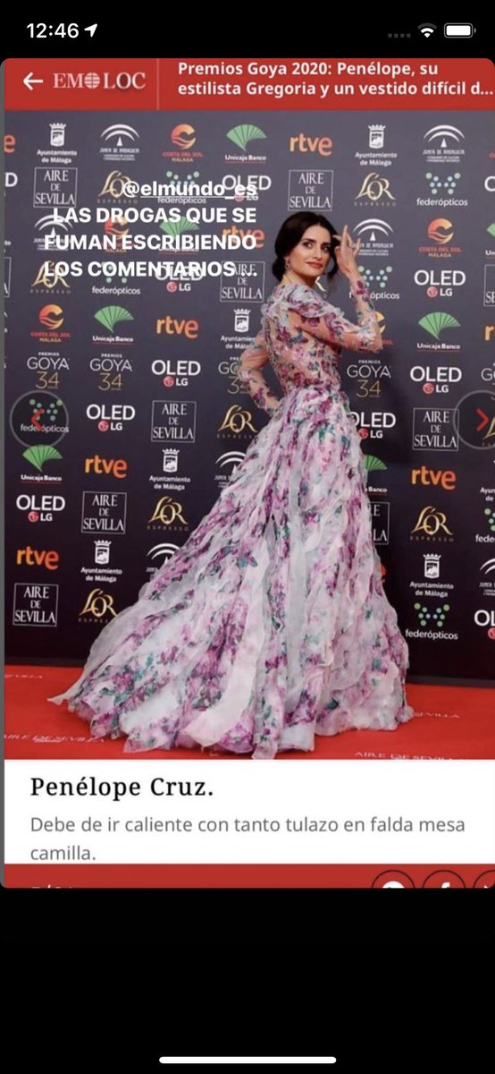 Rocio_rgr's tweet photo. Voy a mostrar mi indignaxión con la gala de los Goya, no con la gala ni con la gente, sino con la gente que comenta las galas, llamemos gente por no decirles otra cosa. Qué opináis?  Vergüenza tiene que dar al @elmundoes https://t.co/X7ar36YOus