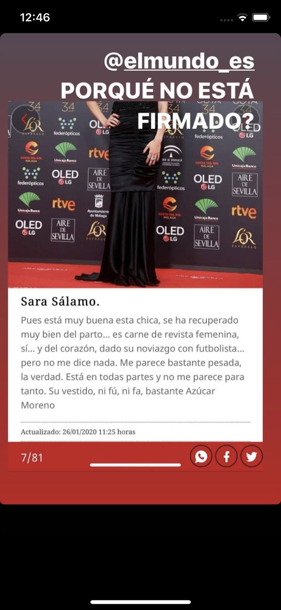 Rocio_rgr's tweet photo. Voy a mostrar mi indignaxión con la gala de los Goya, no con la gala ni con la gente, sino con la gente que comenta las galas, llamemos gente por no decirles otra cosa. Qué opináis?  Vergüenza tiene que dar al @elmundoes https://t.co/X7ar36YOus