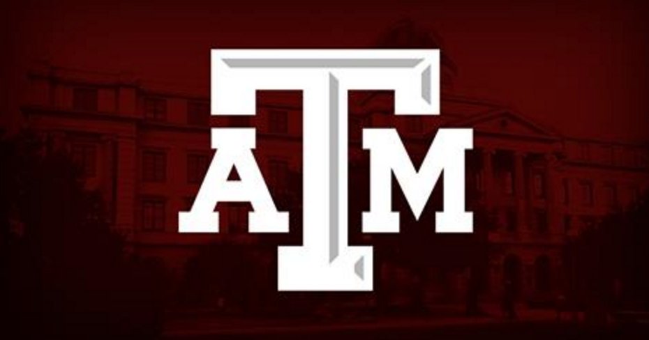 Texas A&M logo on maroon background