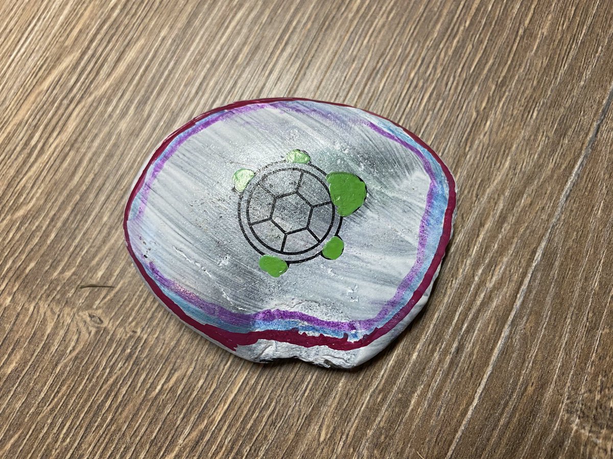 mrsgrayteaches's tweet photo. So excited to receive this kindness rock from my niece. ❤️🐢 @pgesflyers @ScottsRidgeES @LoriAnneT02 #sre1rockskindness https://t.co/i5ny6kEadP