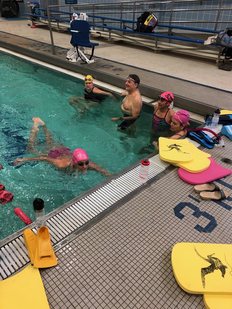 Waterproofcoach's tweet photo. Fun workout this morning.  Lots of IM.  Also, one person in each lane had to swim a 100 IM and hit a goal time.  Andrew and Sylvie took up the challenge in their lanes.  #swim  #swimming  #swimmer  #fitness  #swimworkout  @Waterproofcoach https://t.co/TLdplpa6Ao