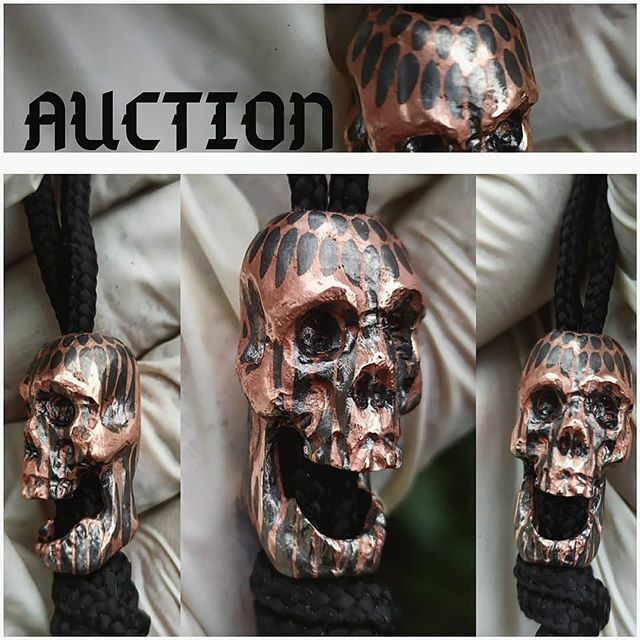 CopperCloudsc's tweet photo. This incredible carved skull is on auction now @wkr_edc, don't miss it!

Reposted from @wkr_edc AUCTION for that handcarved open jaw skull from 1/2" solid Rod of @coppercloudsc superconductor with 1" max lenght.
Light etched and polished but customer can… https://t.co/F8izyB5hny https://t.co/P7CnNyhjHj
