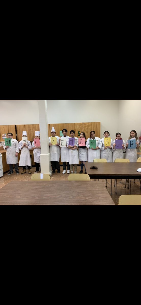 January 27th is #internationalholocaustremembranceday and the 75th anniversary of the liberation of Auschwitz.  Thank you Tec Voc students who participated in the international #weremember campaign to honour the memory of the six million Jews #neveragain  <a href="/tecvocwpg/">Tec-Voc High School</a> @WinnipegSD