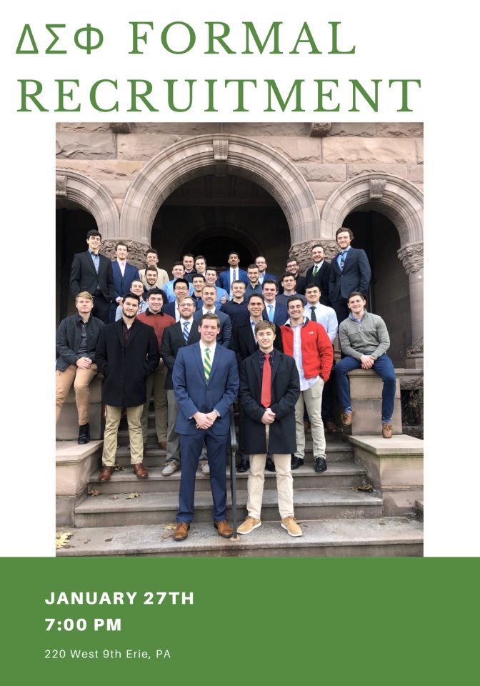 Come meet the guys and learn what it means to be a Delta Sig tomorrow at 7:00pm!!!