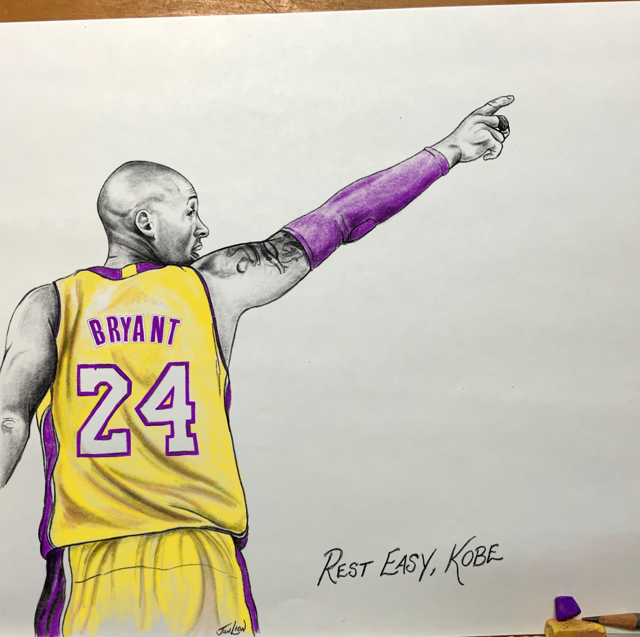 how to draw Kobe Bryant 