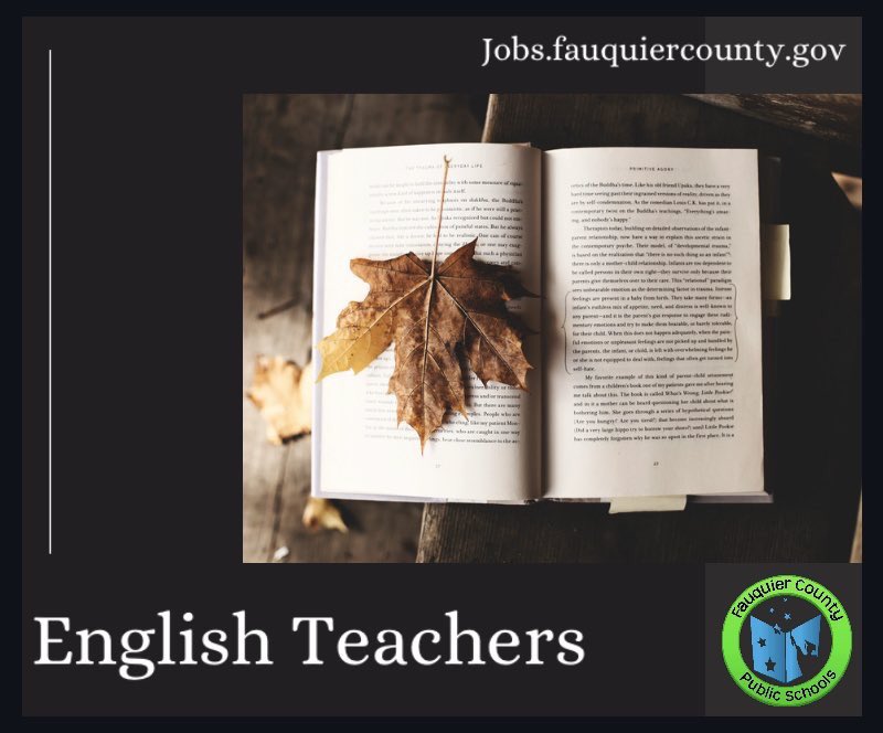 FCPS1jobs's tweet photo. Do you have a bachelors degree in English? Kettle Run High School is searching for an English Teacher! Not sure if you are eligible for certification? We can help with licensure! Join our team today! https://t.co/DwyG9r2mQc #education #jobs #careers #HR #FCPS1 #fauquiercounty https://t.co/ZoCtPVwfNQ