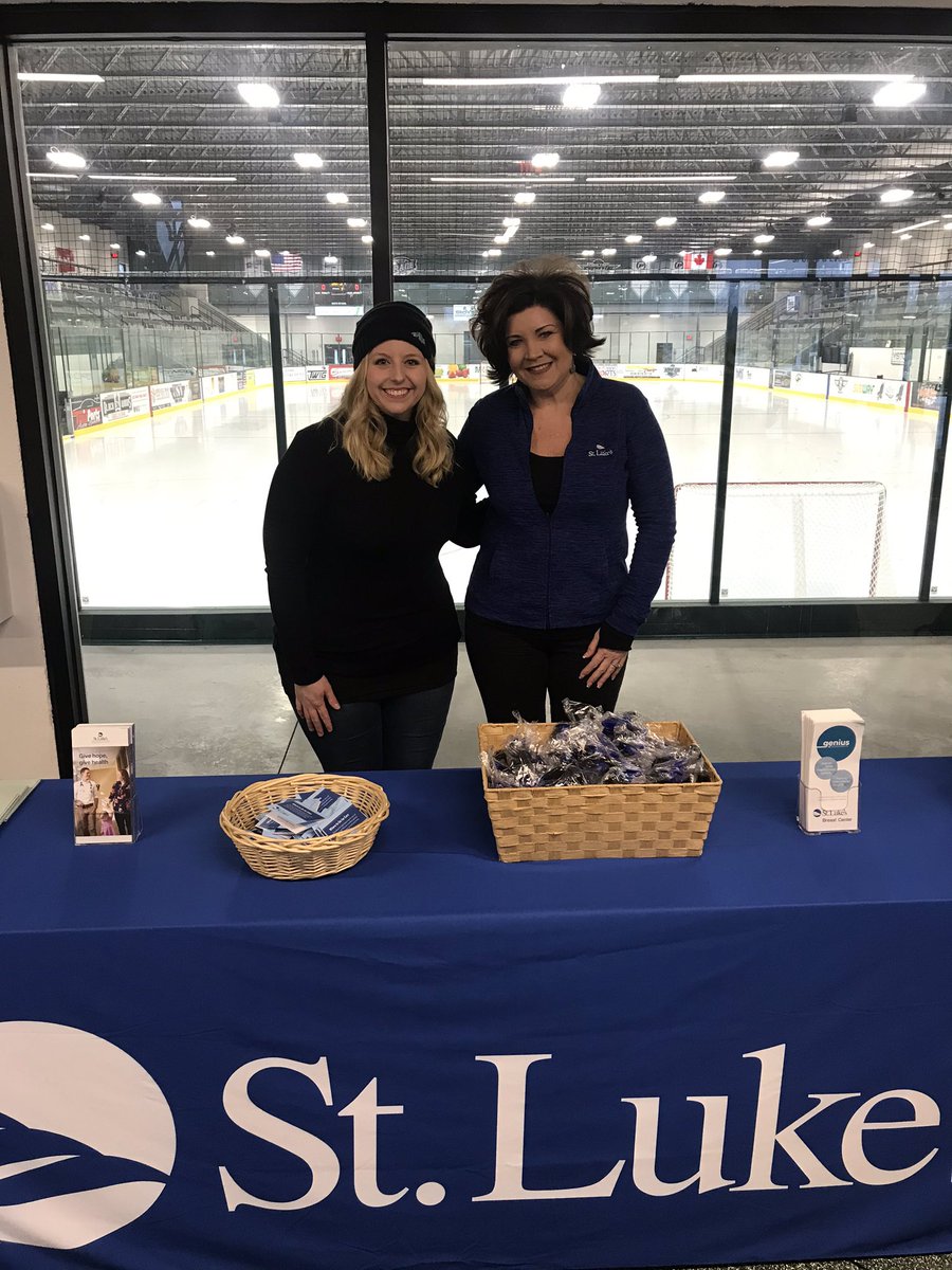 StLukesArena's tweet photo. Stop by the St. Luke’s booth for more information about the impact YOU can make for cancer patients! 💙 #CancerAwareness #ProctorMN https://t.co/fEU0gi5cUO