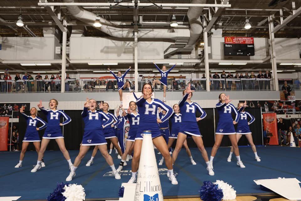 HHSCheerleadin1's tweet photo. Congratulations to our Coed Competition team for finishing the regular season by bringing home first and the Spirit Award from NKCCA winter competition! Extremely proud of this team! 💙🐦📣 #l’sintheair #livelikelil https://t.co/jull53HshR