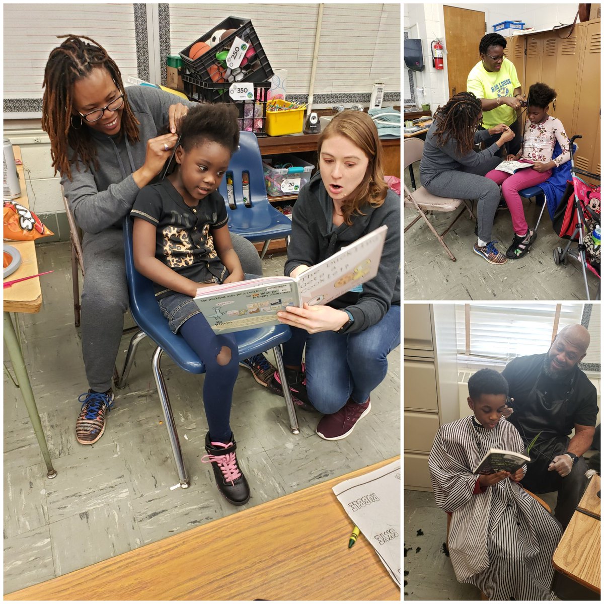nnhenderson25's tweet photo. Hair-Us-Read
What a Wondeful Day to spend a Sunday making our students at Fairfield Court ES look and feel good! This was an Awesome event! Our staff &amp; volunteers did an excellent job!
#studentsfirst
#eastendpride
#watchusshine https://t.co/nKEXV03by9
