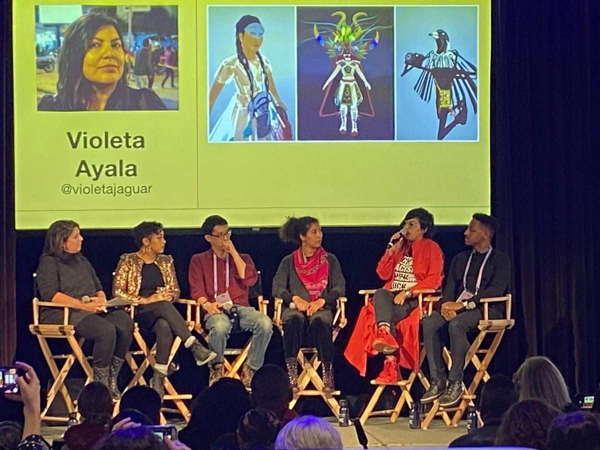 EllerRyan's tweet photo. “We need to stop talking about colonialism as if it’s a thing if the past, because it is very much alive...for me, filmmaking is a tool for liberation.” @violetajaguar #makejusticepop #MacFund https://t.co/nRk7DvkV7L
