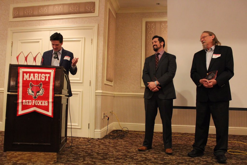 CaseyBryant51's tweet photo. Extremely grateful for the enthusiasm and support at the third annual @MaristHockey Hall of Fame induction ceremony. So humbled that this idea continues to grow and evolve. Thank you @Marist! 🦊🏒 https://t.co/jI1f3n75V9