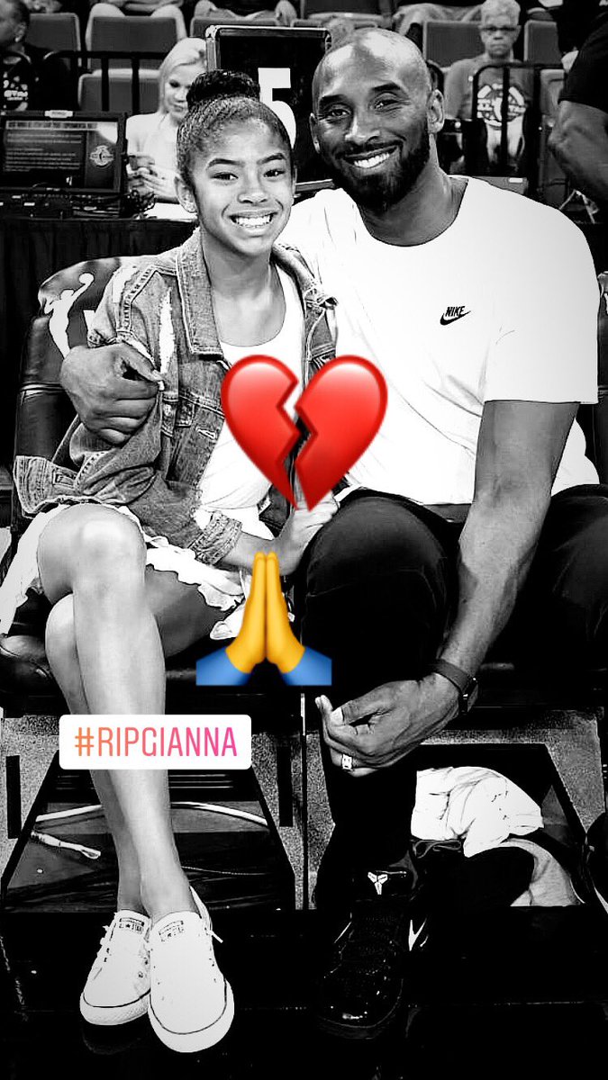 DLSSAINT's tweet photo. #RIPKobeBryant &amp; #RIPGiannaMaria and the others in this tragedy. Pray for their and families 😔🙏💔💔. https://t.co/7cSLsg34Tl