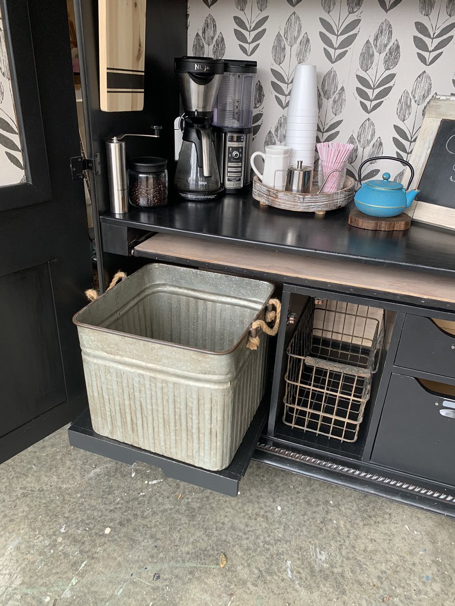 TJhall51's tweet photo. An old computer armoire I repurposed into a drink station.  Great for a bonus room, office or studio. https://t.co/OSBi0c8RkH