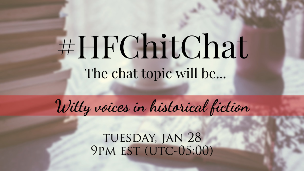 Sharpen your barbs for that perfect cutting remark! 🤨😏 Our live chat on witty voices in #HistoricalFiction is one day away – Tuesday, Jan 28 at 9:00pm EST (UTC-05:00). All #HistFic subgenres and age categories welcome.

RTs appreciated

#HFChitChat #WritingCommunity