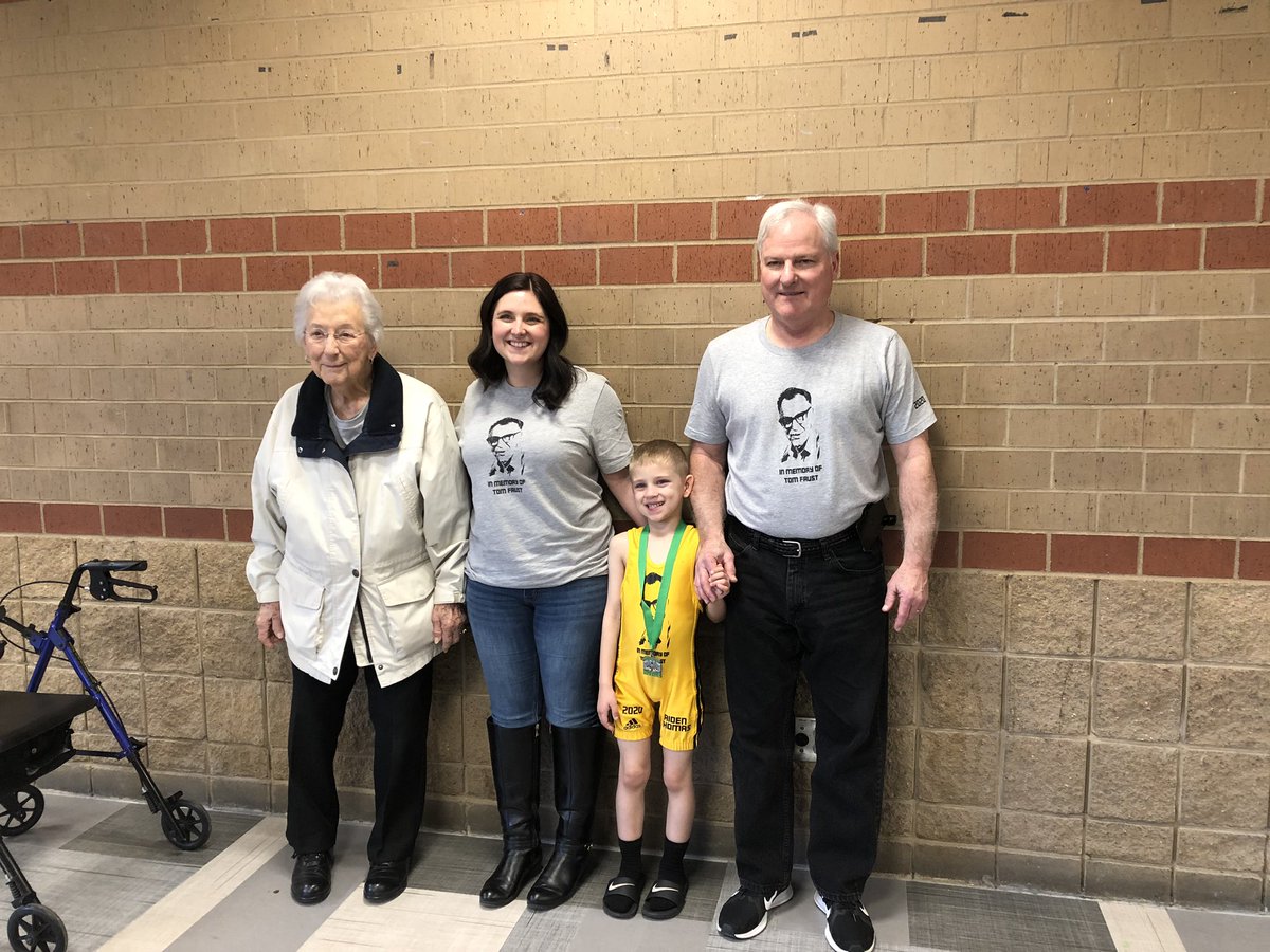 FaustLew's tweet photo. Thanks to Alycia and Michael Barrow for arranging my opportunity to coach my grandson Aiden in the Tom Faust Memorial Tournament. Four generations got to be a part of this great experience! https://t.co/m3wQzqycUD