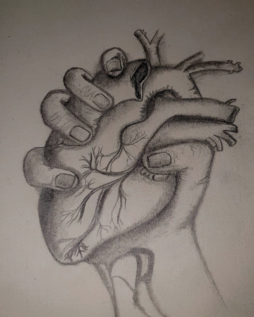 Jessavery20151's tweet photo. #heartinhand
#drawing
#hand
#heart
#humanheart
#sketch
#pencil https://t.co/c6qJZH33P3
