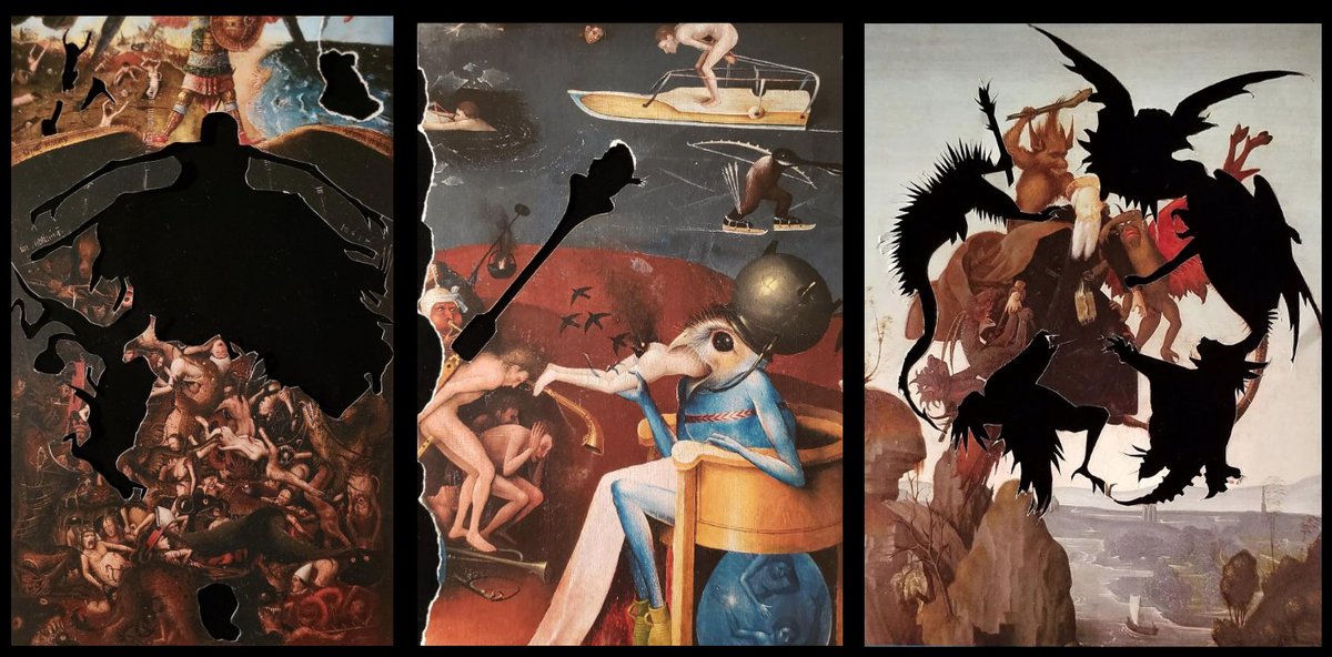 Jan Van Eyck “The Last Judgment” (1426)Michelangelo “The Torment of Saint Anthony” (1488)Hieronymus Bosch “The Garden of Earthly Delights” (1510)Pieter Bruegel the Elder “The Tower of Babel” (1565)Thomas Cole “The Course of Empire: Destruction” (1836)