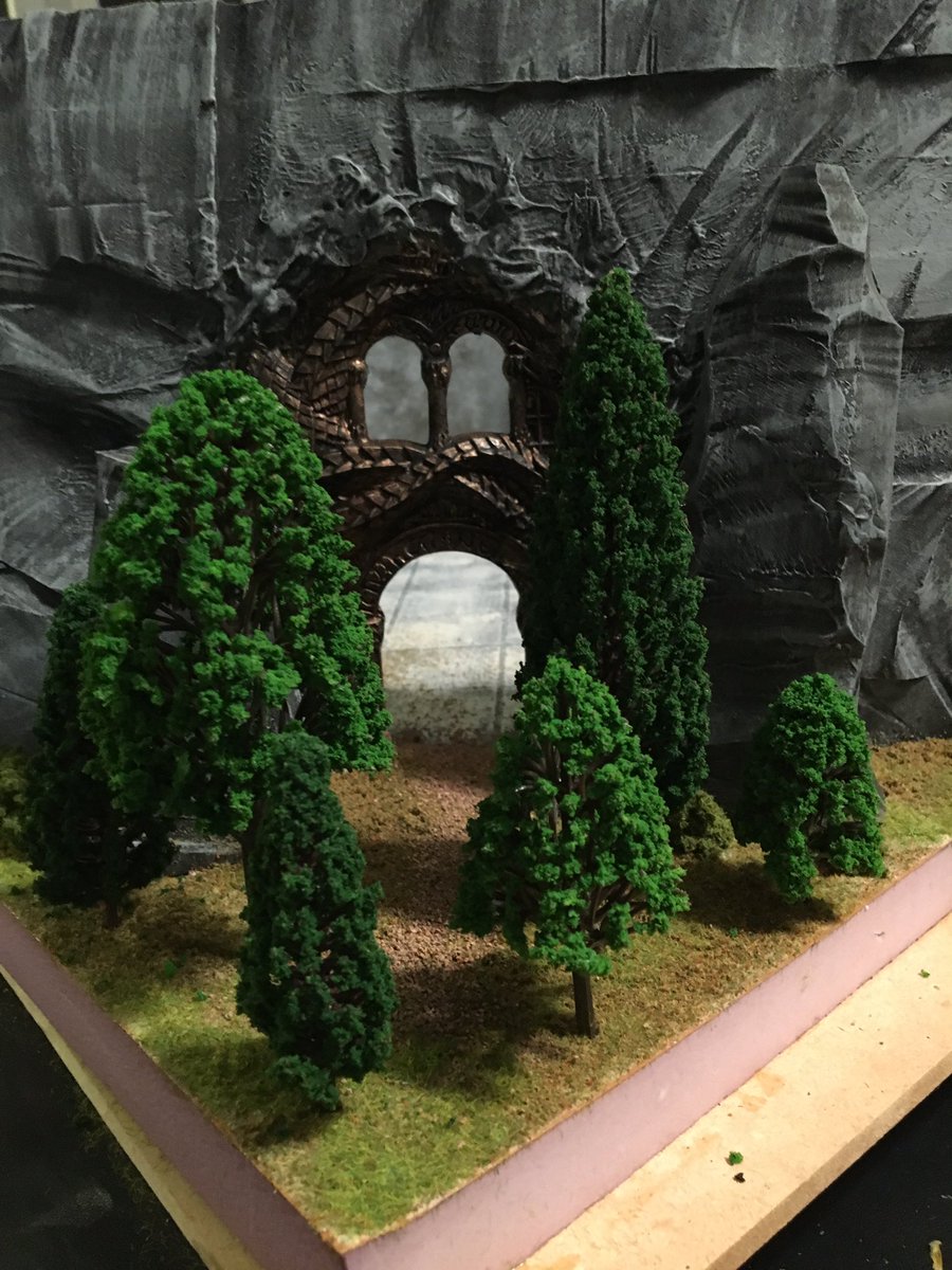 aj_minis's tweet photo. 2x2 tile for client. He wanted a piece to be used as a laboratory carved out of a mountain for final battle. 3 pedestals light up to activate a no magic area. #pinkfoam #dnd #dungeonsanddragons #customterrain #dndterrain #aos #tabletopgames #tabletopgaming #xpsfoam https://t.co/d9YF2CUchj