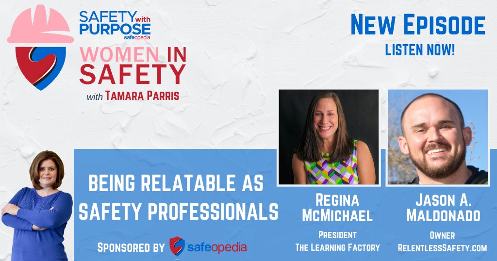 safeopedia's tweet photo. Are we being relatable as Safety Professionals? Listen now: https://t.co/ZCbPctod48
On #WomeninSafety we are talk to Regina McMichael and @Mousefighter #SafetySnakeBites join the conversation of the #ehscommunity
#safeopedia #womeninbusiness #safetywithpurpose #podcast https://t.co/wKtdgzjv8X