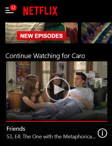 Carolealom's tweet photo. #continuewatching #friends thank u @netflix for allowing me the loop https://t.co/2SrH76ZNXi