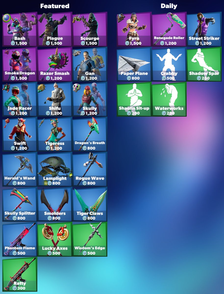 Fortnite Item Shop Right Now 2020 June 27