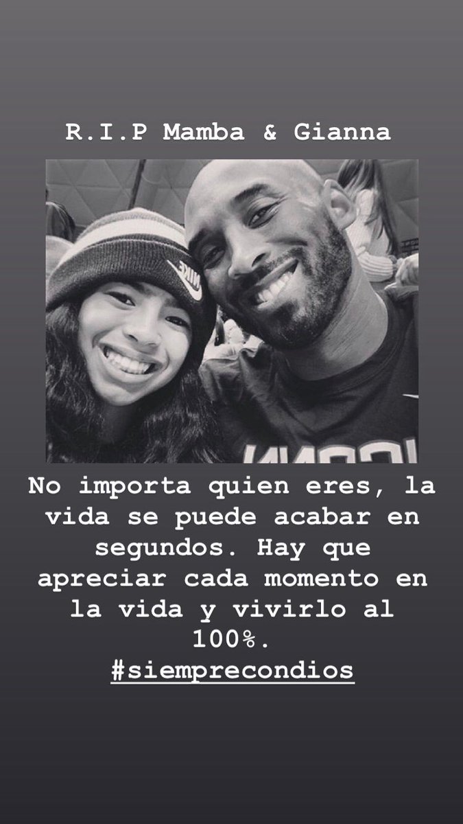 feltscher's tweet photo. You can have all the money and fame of the world, but when God says it‘s your time, then it‘s your time. Let‘s be thankful for our time on this planet. #alwayswithgod #RIPMamba https://t.co/a4Bl9fRAVy