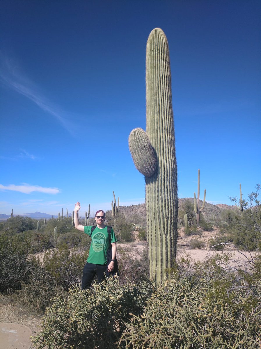 Para los q me preguntan si hace calor en Arizona, foto mía de este sábado pasado en #SaguaroNationalPark en ENERO 😂