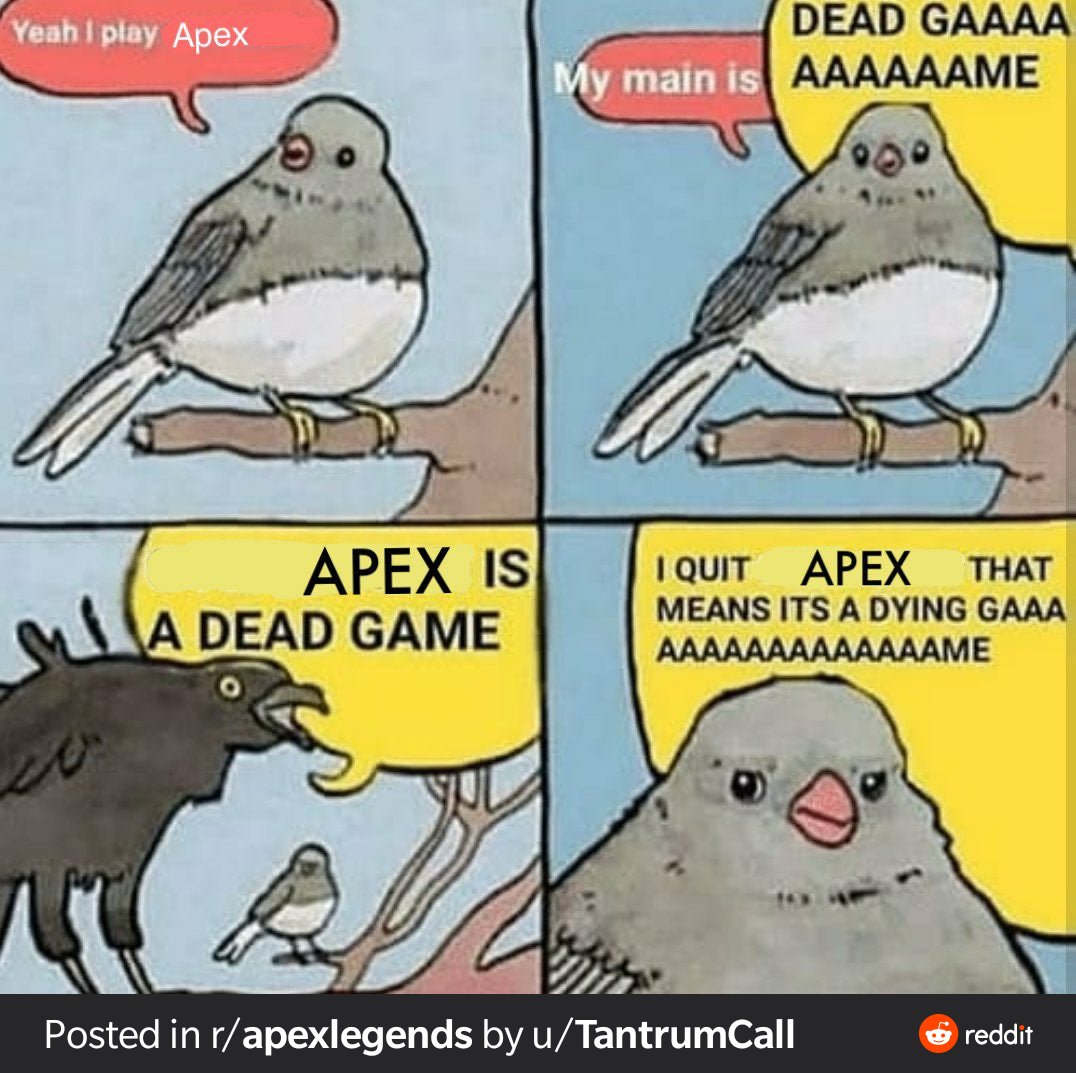 CCEUCX's tweet photo. Too true 
#ApexLegends https://t.co/52BbsWcXey