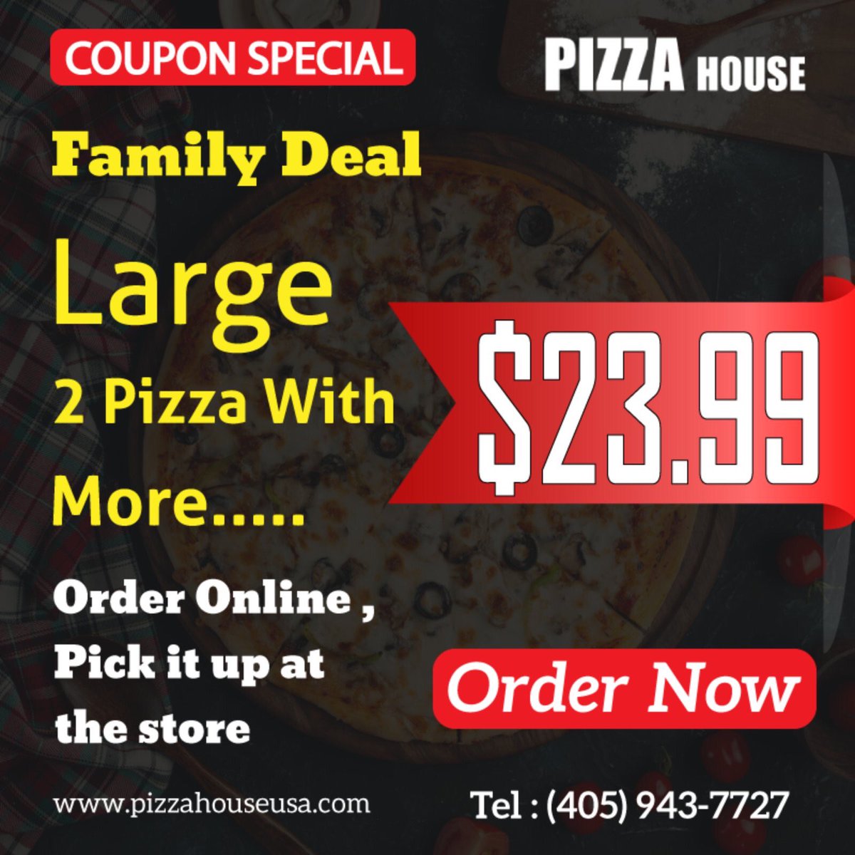 uis360's tweet photo. Pizza house @NW Oklahoma City #pizza #salad #calzone #salad call 4059437727
Or visit https://t.co/yFfsYGPpyQ https://t.co/bQEFWD5mts