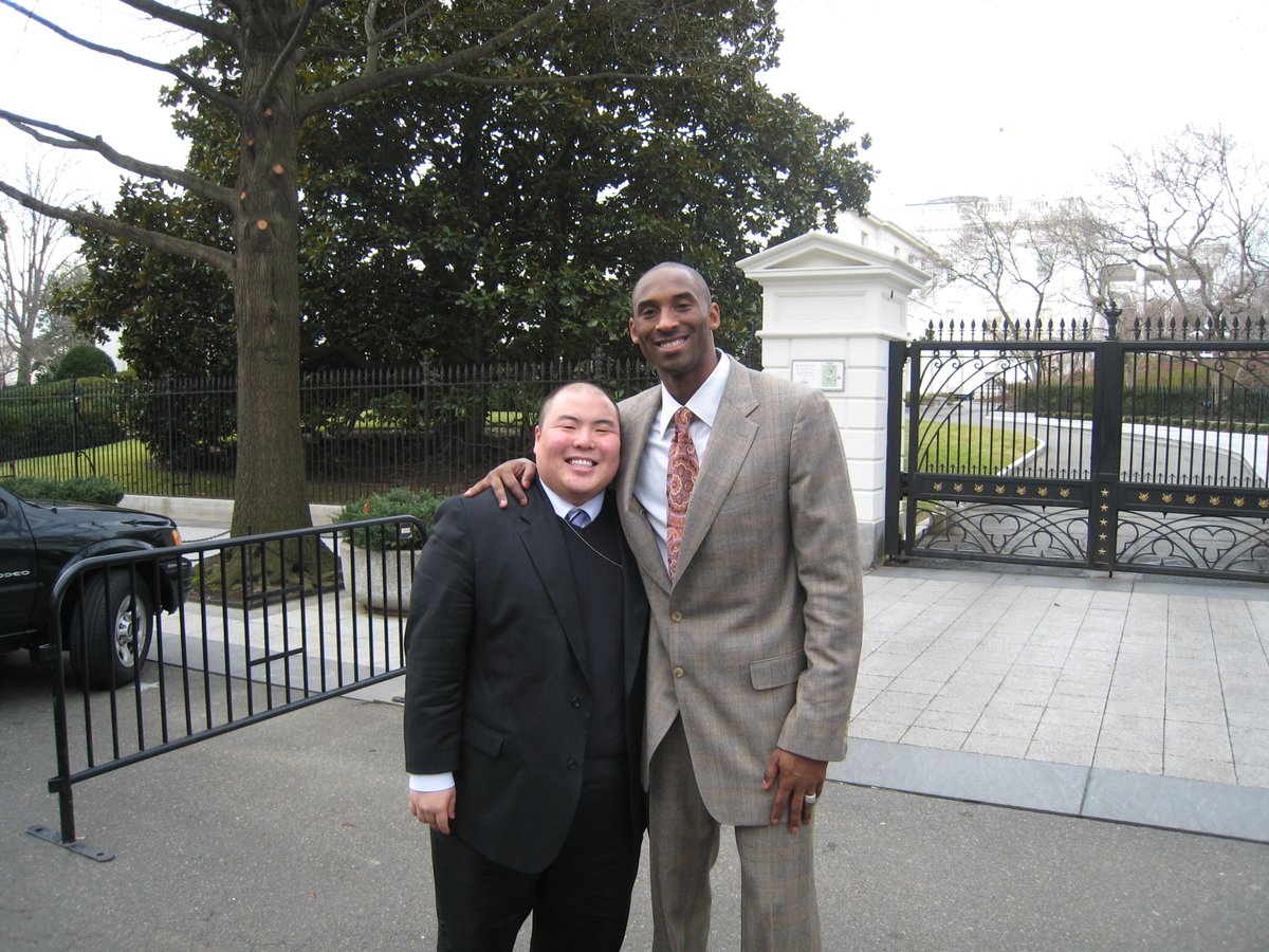 Kobe Bryant and me outside of The White House
