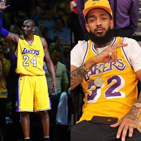 DjCobreezy's tweet photo. Imma Tell My Kids THIS WAS LA 🙏🏾💙💛💜 Nip And Kobe❗️ #RipToTheLegends #MambaMentality 🐍 #TMC 🏁 https://t.co/Grrw3xEw27