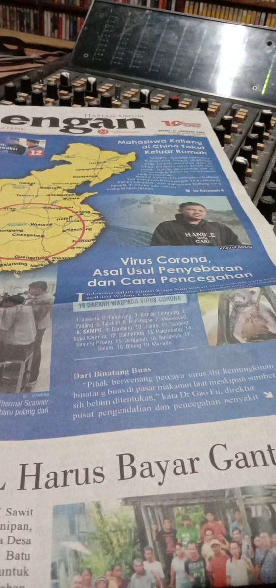 waspada #VirusCorona kalteng termsk salah satu wilayah yg hrs mengantisipasi penyebaran #virusmematikan tersebut..info lengkap staytune only #mentayametropolis with <a href="/Um_Mee79/">Emi Rahmawati</a> <a href="/mentaya_fm/">FMentayaSampit 104,6</a>